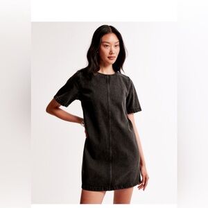 Abercrombie & Fitch Black Jean Tee Dress